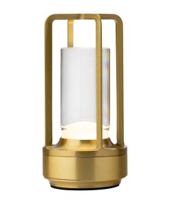 Utopia Cuba LED Cordless Table Lamps Brushed Gold 175mm 6 Pack (JM311)