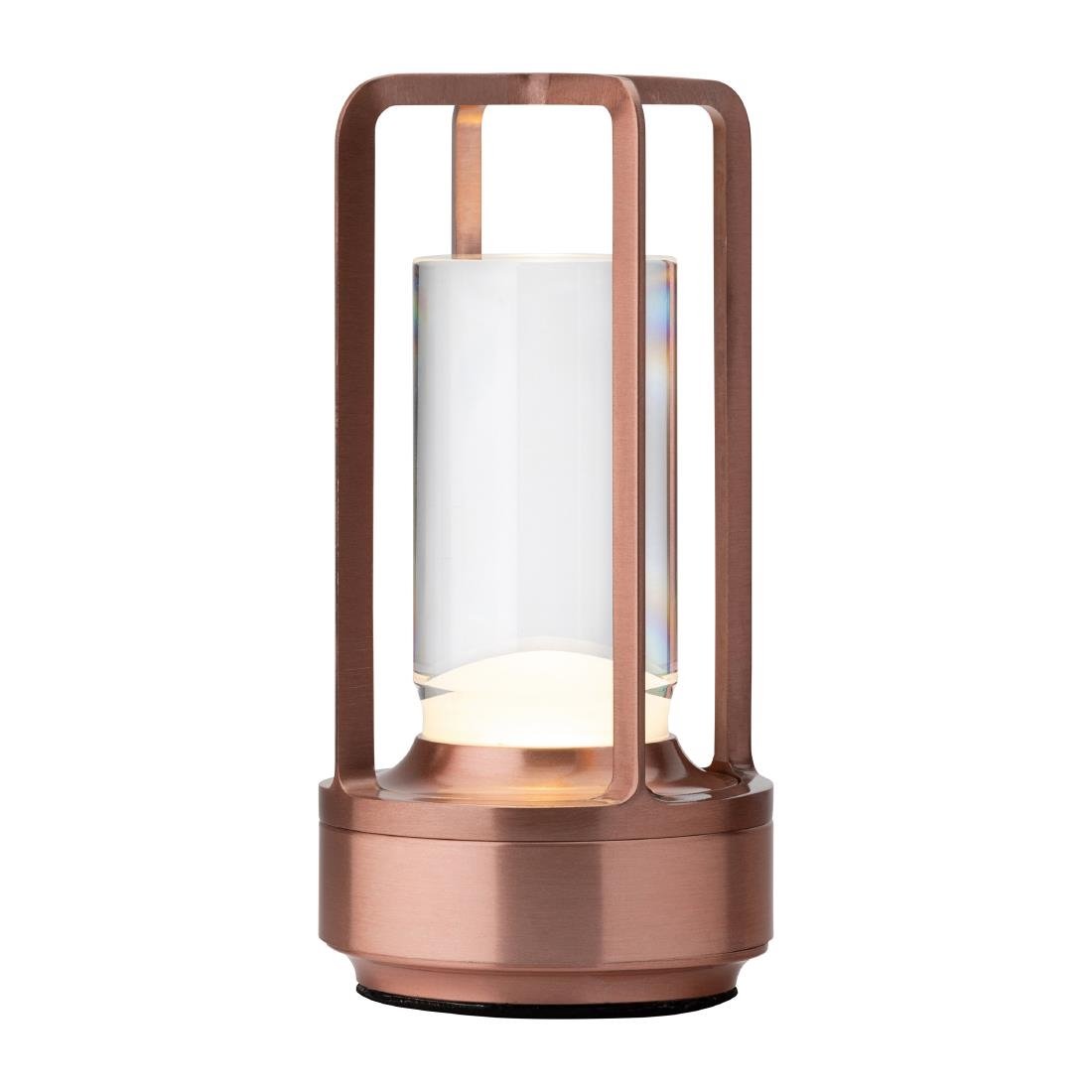 Utopia Cuba LED Cordless Table Lamps Brushed Copper 175mm 6 Pack (JM312)
