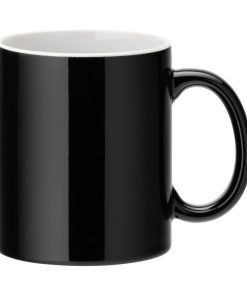 Utopia Pure White Straight-Sided Mugs Black 340ml 12 Pack (JM313)