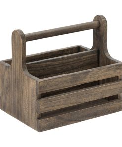 Utopia Medium Rustic Wooden Table Caddy 2 Pack (JM321)