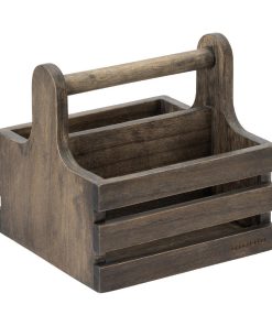 Utopia Small Rustic Wooden Table Caddy 2 Pack (JM322)