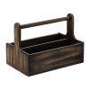 Utopia Large Wooden Table Caddy Black 2 Pack (JM326)