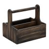 Utopia Medium Wooden Table Caddy Black 2 Pack (JM327)
