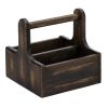 Utopia Small Wooden Table Caddy Black 2 Pack (JM328)