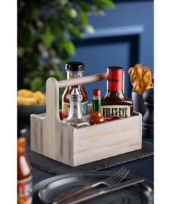 Utopia Medium Wooden Table Caddy White 2 Pack (JM330)