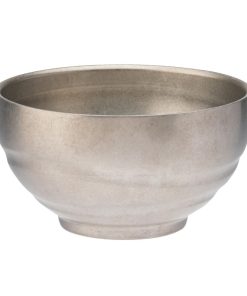 Utopia Artemis Double Walled Bowls Rumbled Steel 120mm 6 Pack (JM357)