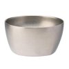 Utopia Artemis Double Walled Bowls Rumbled Steel 110mm 6 Pack (JM358)