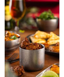 Utopia Artemis Oval Platters Rumbled Steel 300x180mm 6 Pack (JM359)