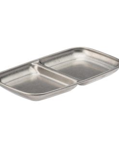 Utopia Artemis Double Dip Trays Rumbled Steel 155x90mm 12 Pack (JM361)
