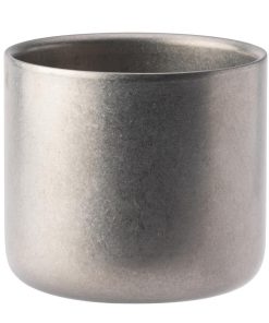 Utopia Artemis Double Wall Cups Rumbled Steel 82mm 6 Pack (JM363)