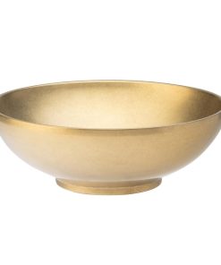 Utopia Artemis Double Walled Bowls Rumbled Gold 180mm 6 Pack (JM364)
