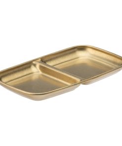 Utopia Artemis Double Dip Trays Rumbled Gold 155x90mm 12 Pack (JM369)