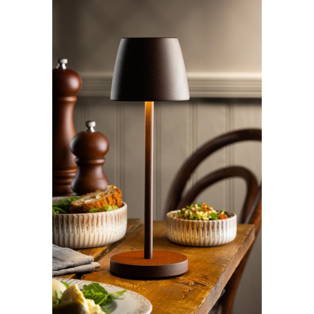 Utopia Mini Montserrat LED Cordless Table Lamps Cocoa 260mm 6 Pack (JM441)