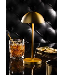 Utopia Tonga LED Cordless Table Lamps Brushed Gold 260mm 6 Pack (JM450)