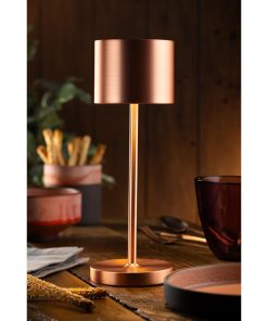 Utopia Tahiti LED Cordless Lamp Brushed Copper 260mm 6 Pack (JM454)