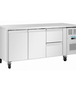 Polar U-Series 2 Door and 2 Drawer Counter Fridge 242Ltr (UA109)