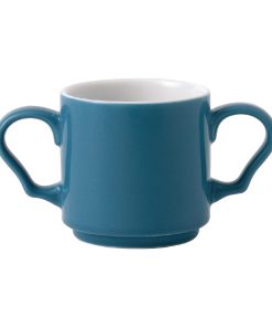 Churchill Art De Cuisine Future Care Double Handled Mugs Blue 284ml 6 Pack (CS862)