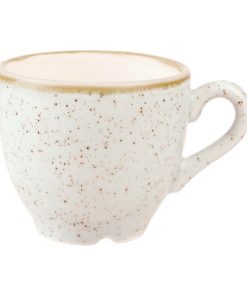 Churchill Stonecast Espresso Cups Barley White 100ml 12 Pack (CY861)