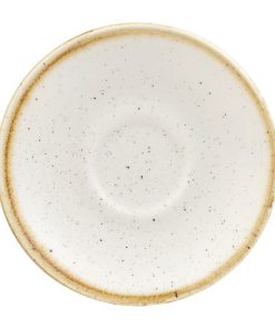 Churchill Stonecast Espresso Saucers Barley White 118mm 12 Pack (CY863)
