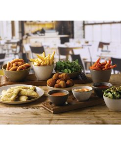 Churchill Stonecast Dip Pots Peppercorn Grey 70mm 12 Pack (FA584)