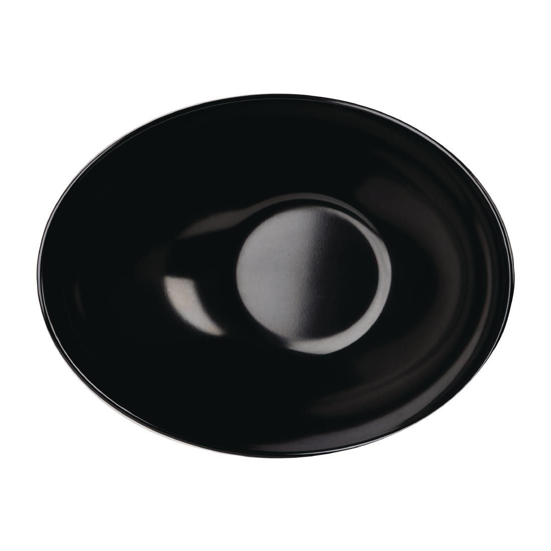 Churchill Melamine Buffet Bowls Black 355x250mm 2 Pack (FF350)