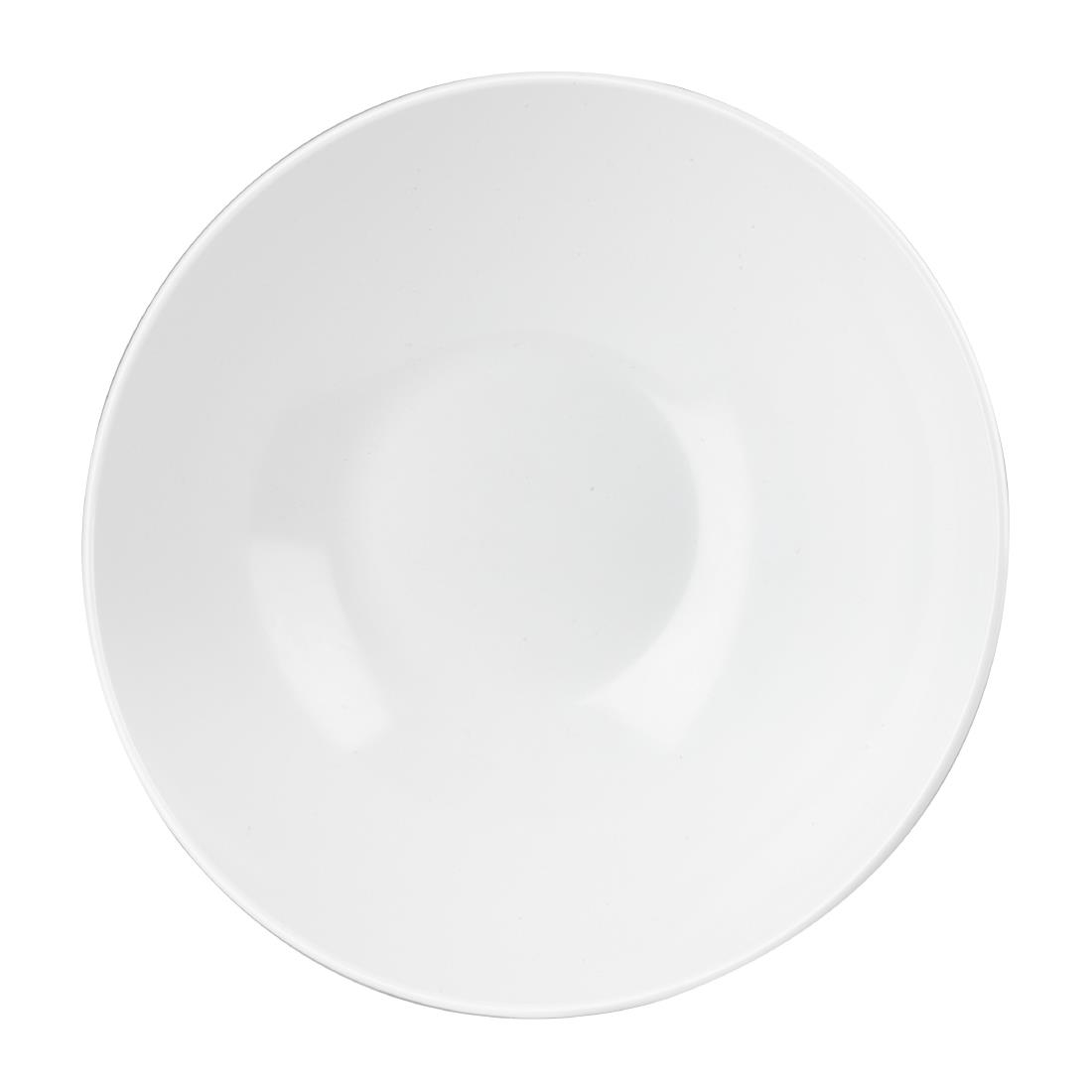 Churchill Melamine Tilted Buffet Bowls White 330x155mm 2 Pack (FF357)