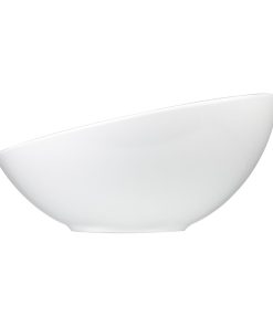 Churchill Melamine Tilted Buffet Bowls White 330x155mm 2 Pack (FF357)