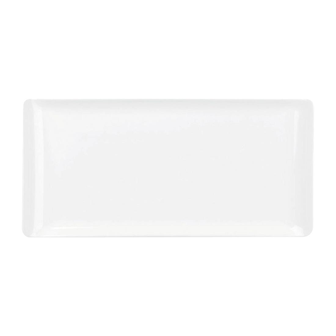 Churchill Melamine Rectangular Trays White 300x145mm 4 Pack (FF374)