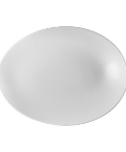 Churchill Orb Oval Plates White 346x263mm 12 Pack (FF594)