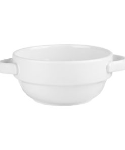 Churchill Profile Handled Stacking Bowls White 115mm 6 Pack (FF630)