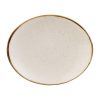 Churchill Stonecast Orbit Oval Coupe Plates Barley White 192x160mm 12 Pack (FF647)