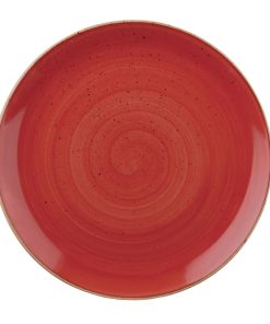 Churchill Stonecast Evolve Coupe Plates Berry Red 324mm 6 Pack (FF659)
