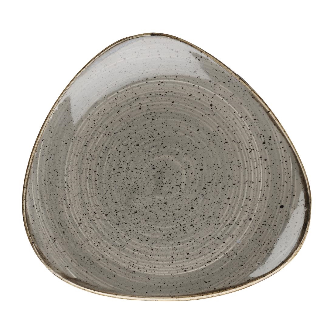 Churchill Stonecast Lotus Plates Peppercorn Grey 203mm 12 Pack (FF679)