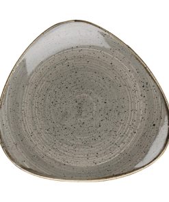 Churchill Stonecast Lotus Plates Peppercorn Grey 245mm 12 Pack (FF680)