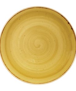 Churchill Stonecast Evolve Coupe Plates Mustard Seed Yellow 324mm 6 Pack (FF681)