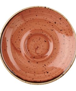 Churchill Stonecast Espresso Saucers Spiced Orange 118mm 12 Pack (FF683)