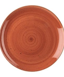 Churchill Stonecast Evolve Coupe Plates Spiced Orange 324mm 6 Pack (FF684)