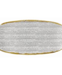Churchill Studio Prints Homespun Oblong Plates Stone Grey 6 Pack (FF694)