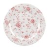 Churchill Vintage Prints Rimmed Plates Cranberry Rose Chintz 305mm 6 Pack (FF714)