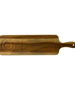 Dudson Wood Large Rectangular Handled Boards 545x144mm 4 Pack (FZ055)