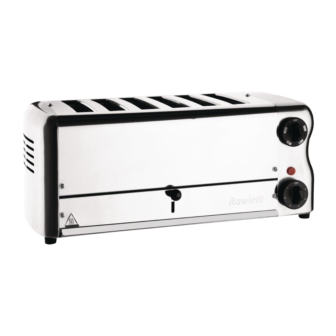 Rowlett Esprit 6 Slot Toaster with Sandwich Cages and Extra Duraheat Elements Chrome (HW915)