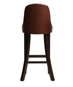 Kilsby Bar Chair in Dark Walnut with Bison Espresso Seat (HX894)