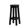 Wooden Top High Stool in Dark Walnut 2 Pack (HX908)