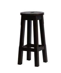 Wooden Top High Stool in Dark Walnut 2 Pack (HX908)