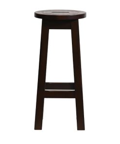 Wooden Top High Stool in Dark Walnut 2 Pack (HX908)