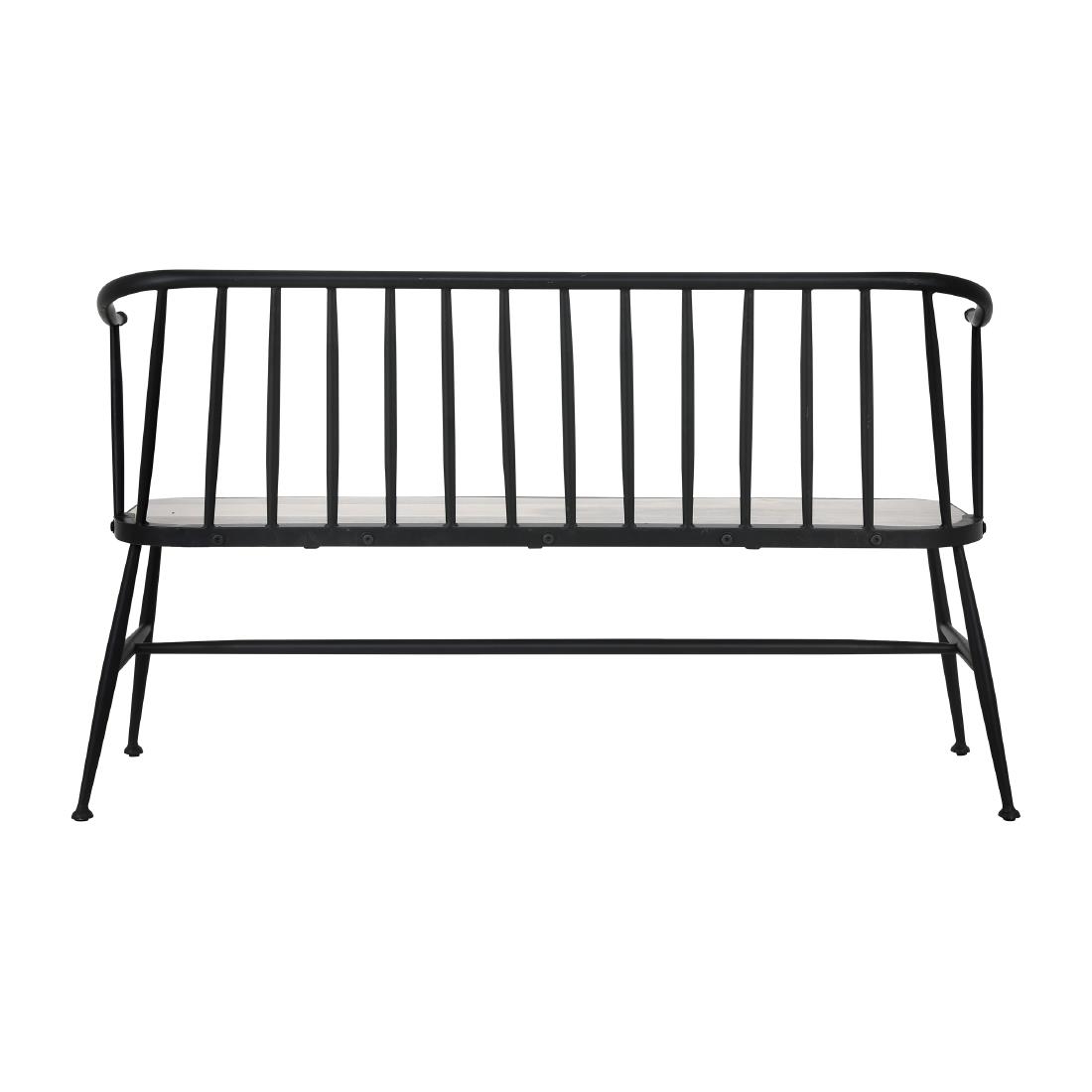 Bolero Alma Curved Back Slatted Bench (HZ825)