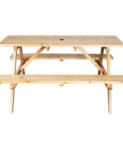 Bolero Elements Wooden Picnic Table and Bench Set 5ft (JB840)