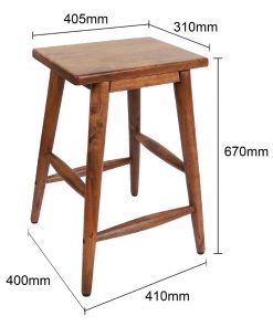 Bolero Halsbury Mango Wood Stools 2 Pack (JB862)