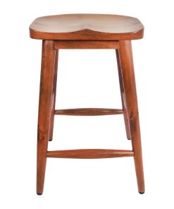 Bolero Halsbury Curved Mango Wood Stools 2 Pack (JB863)