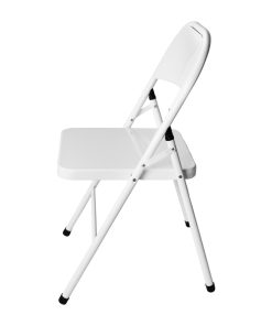 Bolero Folding Metal Chairs White 4 Pack (JB870)